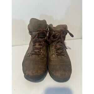Timberland Euro Women’s Size 9.5W Brown Leather Lace Up Hiking Boots 95100